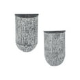 thumbnail image 1 of Foreside Home & Garden Set of 2 Distressed Whitewashed Patterned Metal Wall Planters, 1 of 7