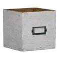 thumbnail image 1 of Foreside Home & Garden White Brushed 6x6 Decorative Wood Storage Box, 1 of 8