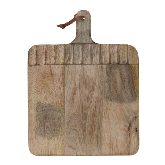 Foreside Home & Garden Wide Rectangle Hand Carved Wood Serving Cutting Board