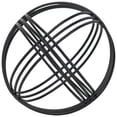 thumbnail image 1 of Foreside Home & Garden Modern Black Matte Metal Plaid Sculpture – Tabletop Decorative Accent, 1 of 6