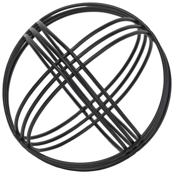 Foreside Home & Garden Modern Black Matte Metal Plaid Sculpture Tabletop Decorative Accent