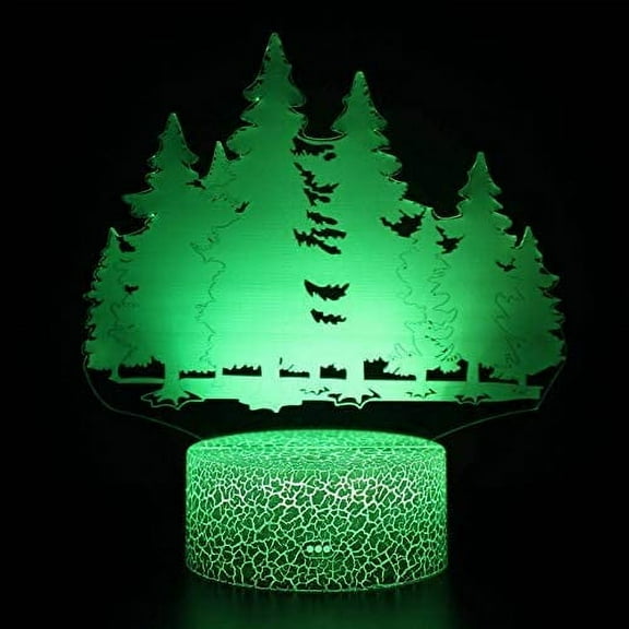 Forest 3D Night Light,3D Illusion Lamp 16 Color Change Decor Lamp with Remote Control for Living Bed Room Bar Gift Toys - Gifts for Kids and Room Decor