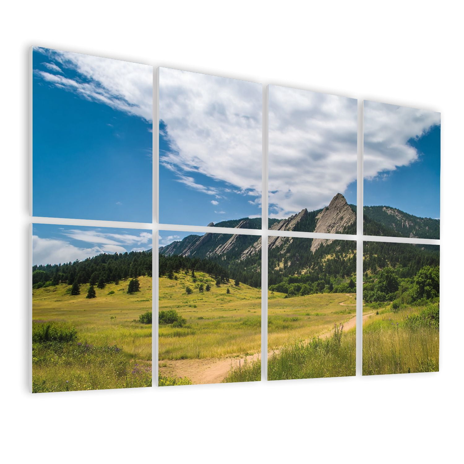 Forest 8 Pack Art Acoustic Panels Sound Absorbing flatirons boulder colorado boulderss Decorative Soundproof Wall Panels Self Adhesive for Nursery Game Room Bedroom 48"x32"