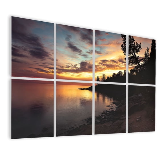Forest 8 Pack Art Acoustic Panels Sound Absorbing sunrise lake superior north shore lutsen minnestoa forest Decorative Soundproof Wall Panels Self Adhesive for Nursery Game Room Bedroom 48"x32"