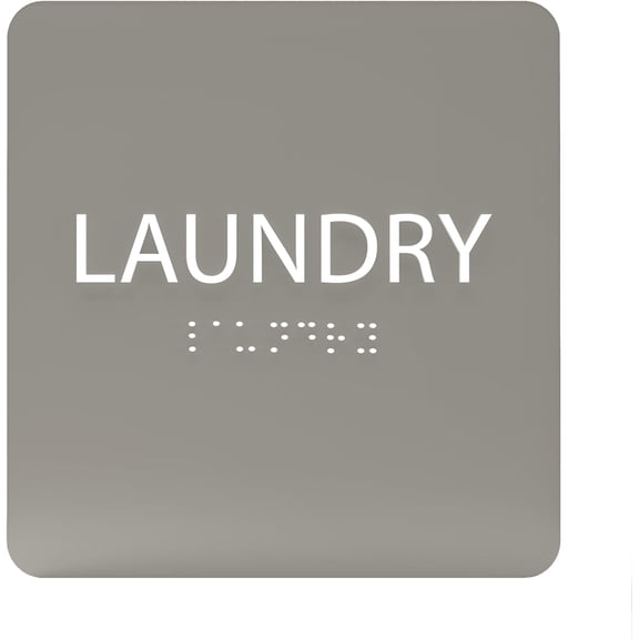 Forest ADA Laundry Sign with Braille – Made from durable acrylic and ready to mount
