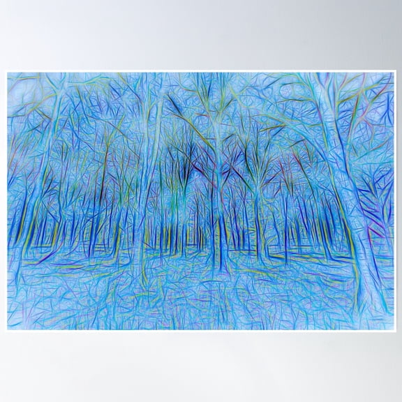 Forest Abstract Art Poster Wall Art, Modern Wall Decor, 12x18 UNFRAMED