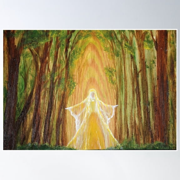 Forest Angel Poster Wall Art, Modern Wall Decor, 16x24 UNFRAMED
