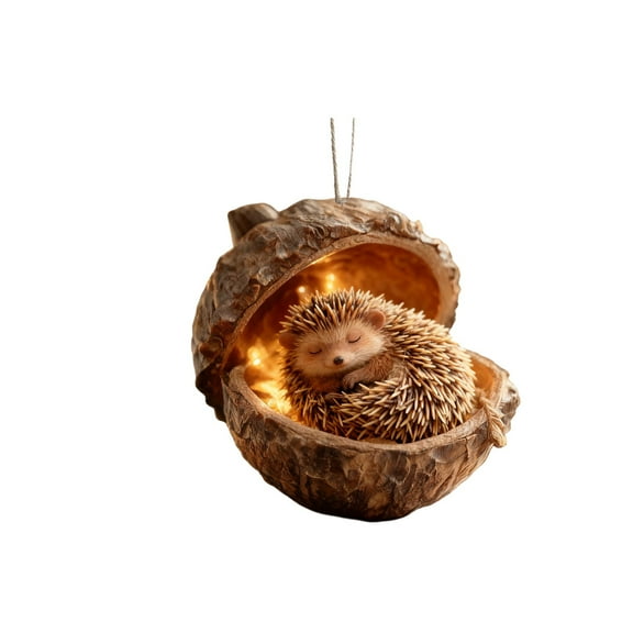 Forest Animal Acorn Ornaments, 2D Acrylic Forest Animal Acorn Decoration Cozy Forest Christmas Ornaments Pine Cone Animal Decoration