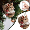 thumbnail image 1 of Forest Animal Acorn Ornaments,2D Flat Acrylic Animal Hanging Ornament with Berry,Whimsical Woodland Creature Acorn Hanging,Cozy Forest Creature Holiday Acorn Charm,Cute Animal Pendant Hanging Decor, 1 of 2