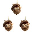 thumbnail image 1 of Forest Animal Acorn Ornaments,2D Flat Acrylic Animal Hanging Ornament,Whimsical Woodland Creature Acorn Hanging,Cozy Forest Creature Holiday Acorn Charm,Funny Wildlife Pendant Hanging Decor, 1 of 2