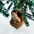 thumbnail image 1 of Forest Animal Acorn Ornaments, 2D Flat Acrylic Woodland Creature Figurines Inside Acorns, Rustic Christmas Tree Decorations for Holiday Home Party Decor（1PCS, F）, 1 of 5
