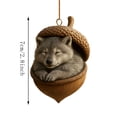 thumbnail image 1 of Forest Animal Acorn Ornaments 3D, Detailed Woodland Creature Figurines in Acorn Shell, Shatterproof Resin Christmas Tree Ornaments, Unique Animal Lover Gift Idea, Christmas Decor Set, H, 1 of 7