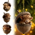 thumbnail image 1 of Forest Animal Acorn Ornaments Cozy Forest Christmas Decorations 2D Acrylic Rustic Animal Figurines Pine Cone Designs Holiday Home Decor with Highland Cow, 3PCS, 1 of 4