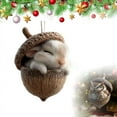 thumbnail image 1 of Forest Animal Acorn Ornaments,Cozy Forest Christmas Decorations,5pcs Acrylic Cute Forest Animal Christmas Trees Hanging Ornaments,Rustic Nature-Themed Home Decor, Animal Lovers Gift (Color-B), 1 of 11