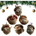 thumbnail image 1 of Forest Animal Acorn Ornaments – Cozy Forest Christmas Ornaments, 2026 New Pine Cone Animal Decoration, Acrylic Hanging Woodland Ornament, Nature-Themed Home Decor for Animals Lovers Gift(1 Set), 1 of 7