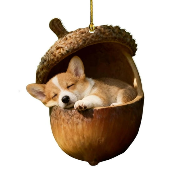 Forest Animal Acorn Ornaments Cozy Forest Christmas Ornaments, 2026 New Pine Cone Animal Decoration, Woodland Creature Hanging Ornament, Acrylic Hanging Ornament for Home Decor