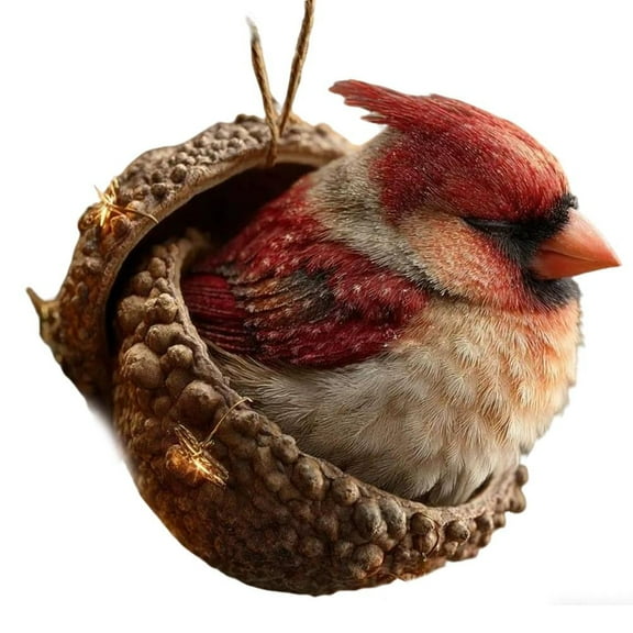 Forest Animal Acorn Ornaments Cozy Forest Christmas Ornaments, 2026 New Pine Cone Animal Decoration, Woodland Creature Squirrel Hanging Ornament, Acrylic Hanging Ornament for Home Decor