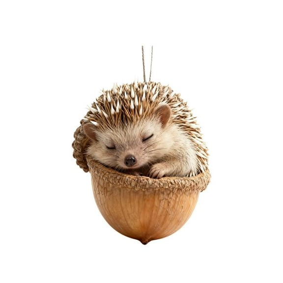 Forest Animal Acorn Ornaments, Cozy Forest Christmas Ornaments, 2026 Pine Cone Animal Decoration, Woodland Creature Figurine, Acrylic Hanging Ornament Home Party Décor