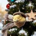 thumbnail image 1 of Forest Animal Acorn Ornaments Cozy Forest Christmas Ornaments, Acorn Animal Ornament, Cozy Holiday Decorations, Cute Squirrel, Fox Designs, 2D Acrylic Rustic Tree Decorations for Home & Tree, 1 of 5