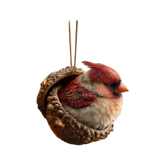Forest Animal Acorn Ornaments ,Cozy Forest Christmas Ornaments, New Pine Cone Animal Decoration, Woodland Creature Figurine, Acrylic Hanging Ornament Rustic Nature-Themed Home Decor,1PC