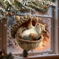 thumbnail image 1 of Forest Animal Acorn Ornaments, Cozy Forest Christmas Ornaments, Pine Cone Animal Christmas Tree Hangning Ornaments, 2D Acrylic Christmas Decorations for Home Decor, 1 of 6