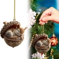 thumbnail image 1 of Forest Animal Acorn Ornaments,Cozy Forest Christmas Ornaments,Pine Cone Decoration,Woodland Creature Figurine,2D Flat Acrylic Hanging Ornament for Christmas Tree Car Window Decor Party Holiday Gift, 1 of 7