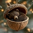 thumbnail image 1 of Forest Animal Acorn Ornaments, Cozy Forest Woodland Christmas Ornaments for Christmas Tree, Pine Cone Animal Decor, Animal Acrylic Hanging Ornament for Home Decor(A), 1 of 5