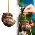 thumbnail image 1 of Forest Animal Acorn Ornaments,Cozy Pine Cone Decoration,Woodland Creature Figurine,2D Flat Acrylic Hanging Ornament for Christmas Tree Car Window Decor Party Holiday Gift, 1 of 2