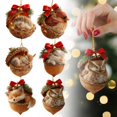 thumbnail image 1 of Forest Animal Acorn Ornaments, Unique Resin Woodland Hanging Decorations, Nature Inspired Christmas Tree Decor Gift for Animal Lovers Home Holiday Display 6PCS, 1 of 7