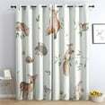 thumbnail image 1 of Forest Animal Curtains For Boys Girls Room Bedroom Decor, Woodland Animal Wildlife Window Curtains For Nursery Classroom Playroom, Cute Squirrel Blackout Curtains 38"W x 45"L, 1 of 6