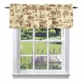 thumbnail image 1 of Forest Animal Valance Curtain for Windows Vintage Forest Elephant Giraffe Yellow Rod Pocket Curtain Valances Short Window Treatments Panels for Kitchen Bathroom Laundry Room Basement 54 x 18 Inch, 1 of 9
