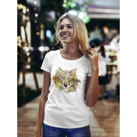 Forest Animal Wolf Autumn Nature T-Shirt Women -Image by Shutterstock, Female x-Large
