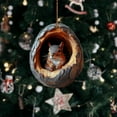 thumbnail image 1 of Forest Animals Christmas Ornaments, Woodland Xmas Acrylic Print Decor, Owl Raccoon Tree Souvenir for Home, Festive Season Gift for Parties, Holiday Cheer Ornament, Christmas Decoration, 1 of 9