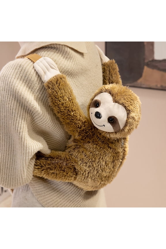 Forest Animals Plushie Backpack , Cute Rabbit Bear Stuffed Animal Bag with Straps, Soft Daycare Travel Gift