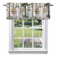 thumbnail image 1 of Forest Animals Valances for Windows Small Deer Fox Squirrels Flower Tree White Wood Grain Rod Pocket Cafe Window Treatments Valance Curtains for Kitchen Bathroom Laundry Basement Windows 42"x12", 1 of 9