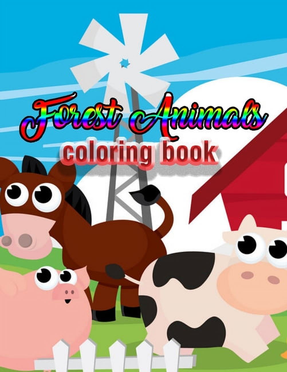 Forest Animals coloring book : An Adult Coloring Book with Adorable Woodland Creatures, Delightful Fantasy Elements, and Peaceful Nature Scenes (Paperback)