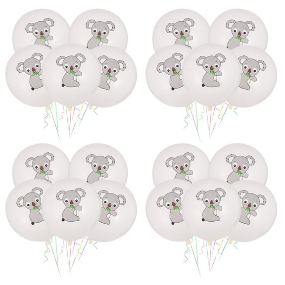 Forest Balloons, 20 Pcs Jungle Animals Balloons Latex Animal Balloons for Jungle Theme Birthday Party Decorations(Koala Pattern)