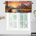 thumbnail image 1 of Forest Bear Window Curtain Valances Country Natural Scenery Lake Wildlife Farm Animals Camping Rod Pocket Window Valance for Living Room Bathroom Bedroom Kitchen 54 by 18 in, 1 Panel, 1 of 6