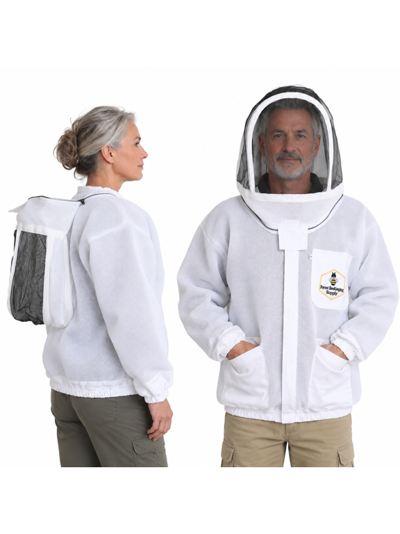 Forest Beekeeping Jacket Lightweight Air Bee With Veil Hood