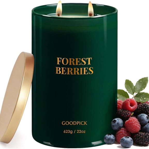Forest Berries Candles, for Home, 22oz Soy Wax, Long Burning 120hrs, Juicy Fruity Living Room Gift