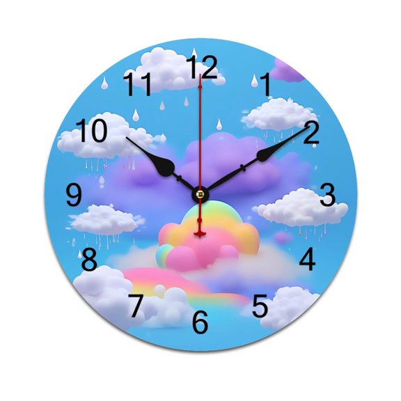 Forest Birds, And Flowers Bedroom Wall Clock Large Modern Kitchen Dinning Round Living Room Watch Home Decor