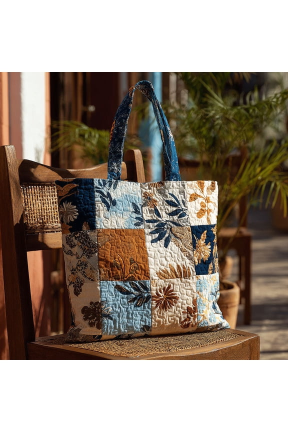 Forest Breeze, Quilted Tote Bag, Unique Gift, Gift for Her, Everyday Bag, Reusable Shoulder Bag