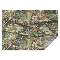 Forest Camo Branches Leaves Pattern Rectangle Tablecloth 60"x84",Waterproof Polyester Rectangle Table Cloth, Wipeable Spillproof Polyester Tablecloth for Dining, Camping, Indoor and Outdoor