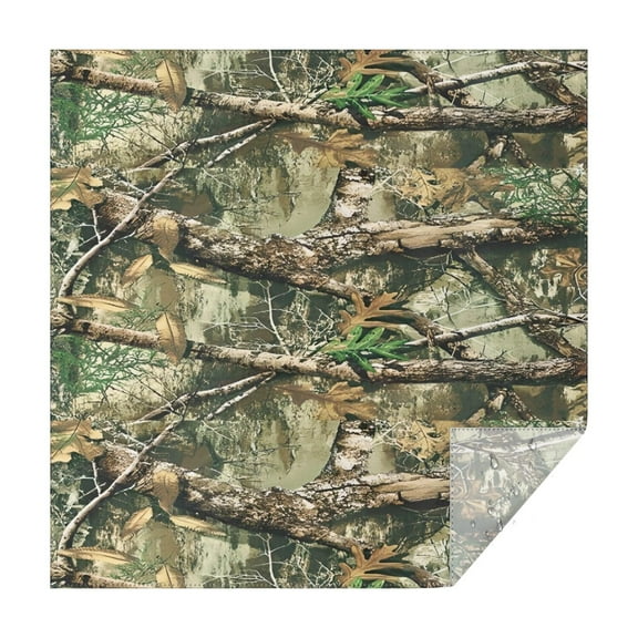 Forest Camo Branches Leaves Pattern Square Tablecloth,Waterproof Square Table Cover,Wipeable Spillproof Washable Table Cover for Home Kitchen Party Decor 52"x52"(132x132cm)