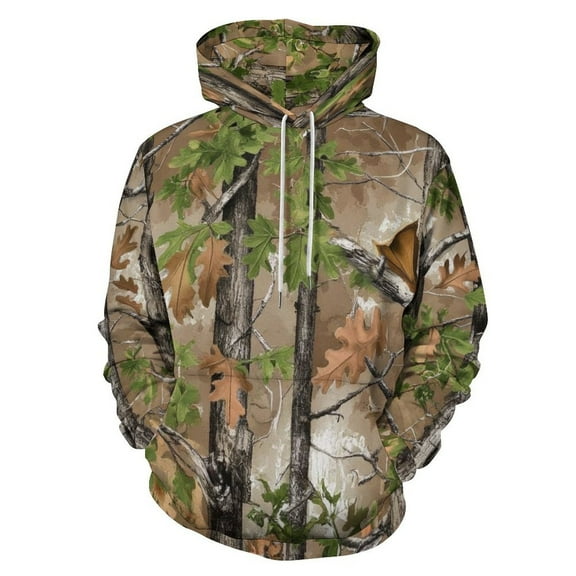 Forest Camo Pattern 3D Print Hoodie Men Women Autumn Thin Pullover Sweatshirt Vintage Streetwear Tops