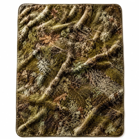 Forest Camouflage Fleece Blanket, 280 GSM Polyester Throw