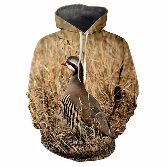 Forest Camouflage Hunting Animals Outdoor Camouflage Spring Autumn Men's Hoodie Street Trend Loose Comfortable Casual Clothing (DHA6H241317X,L)