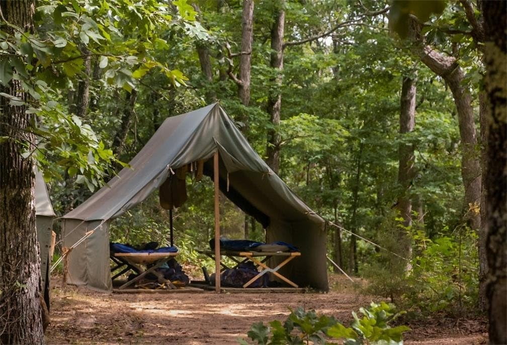 Forest Camping Backdrop Summer Camp Canvas Tent Photography Background ...