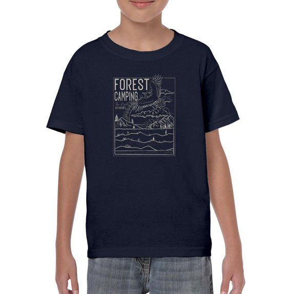 Forest Camping Landscape T-Shirt Juniors -Image by Shutterstock, Medium