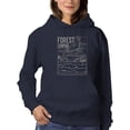 thumbnail image 1 of Forest Camping Nature Lineart Hoodie Women -Image by Shutterstock, Female 3X-Large, 1 of 4